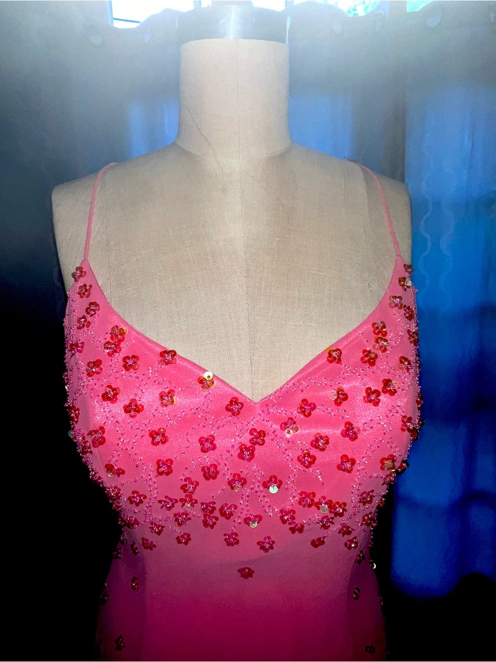 Tommy Bahama Pink Beaded Prom Dress